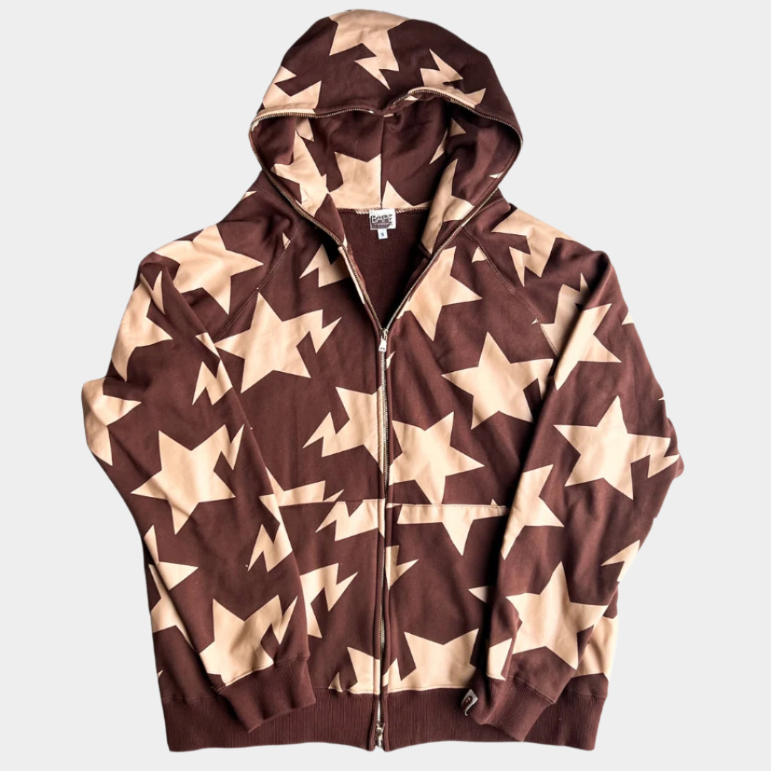 Bapesta Hoodie - Brown / Tan (S)