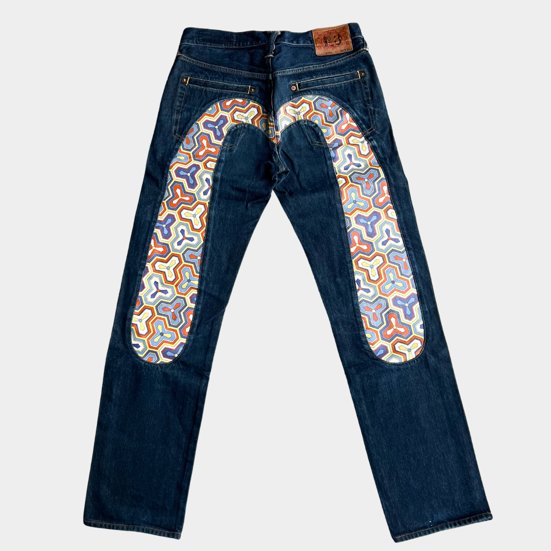 Evisu Psychedelic Diacock Patch Jeans (30x34)