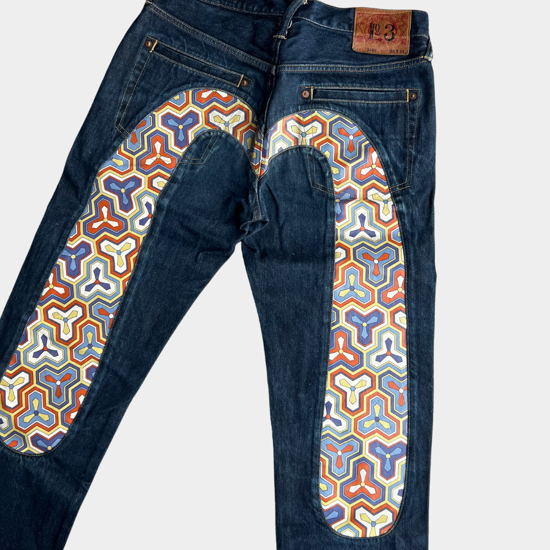 Evisu Psychedelic Diacock Patch Jeans (30x34)