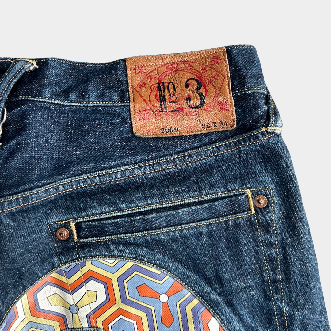 Evisu Psychedelic Diacock Patch Jeans (30x34)