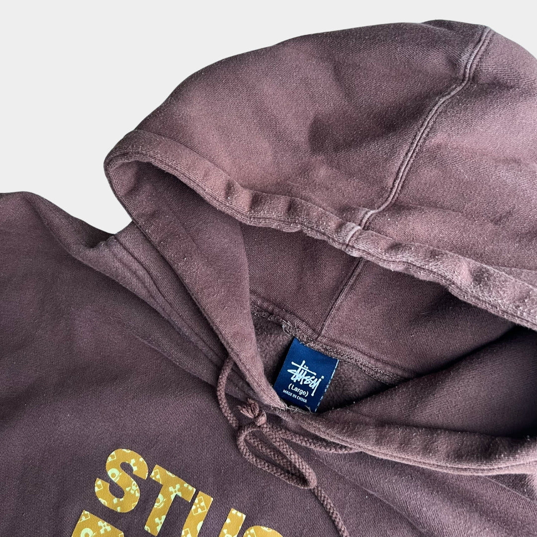 Rare 00's Stussy 'LV Bootleg' Graphic Hoodie (L)